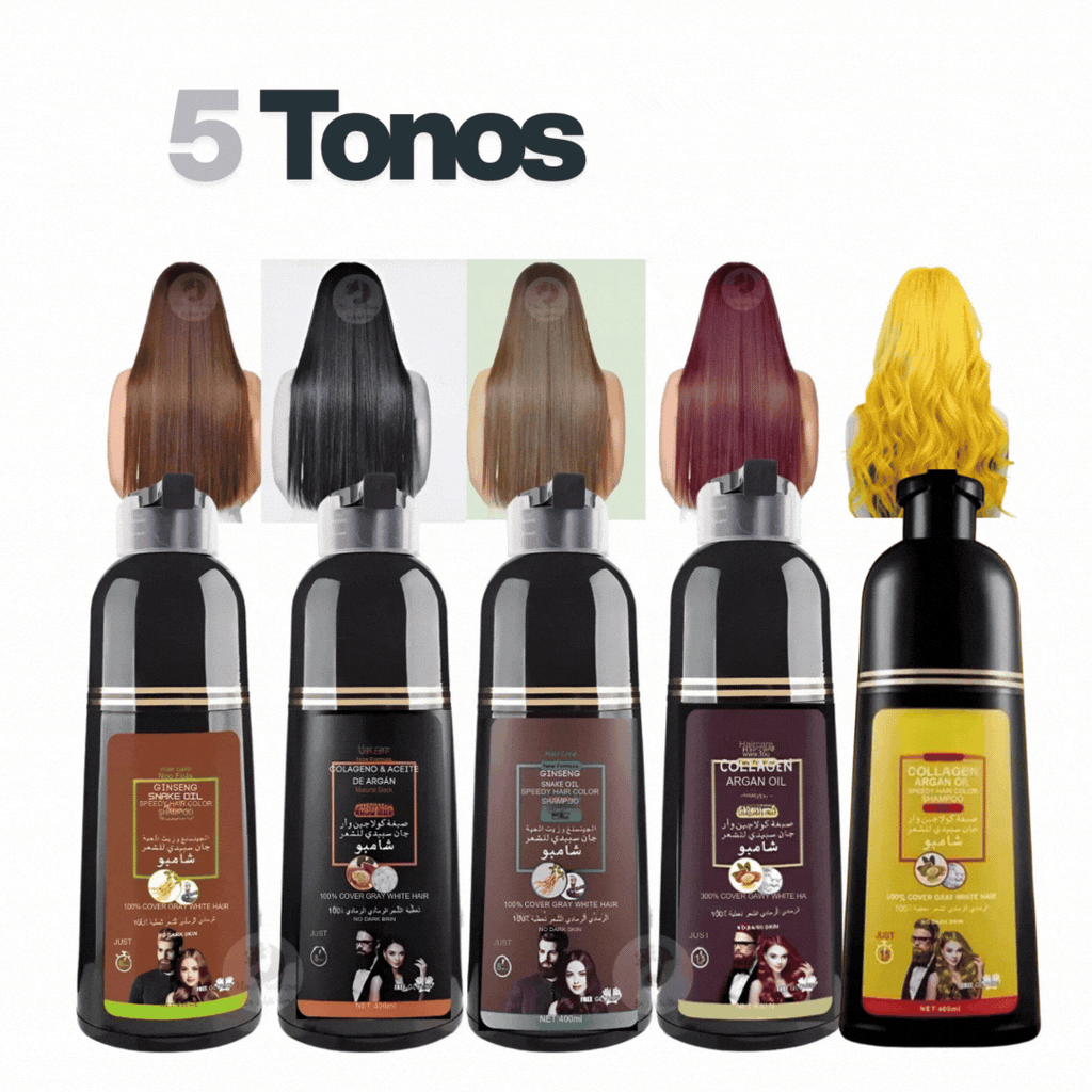 SHAMPOO COLORANTE TINTE CUBRE CANAS